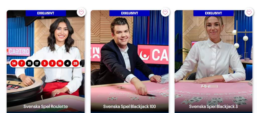 Live Casino på Svenska spel Casino